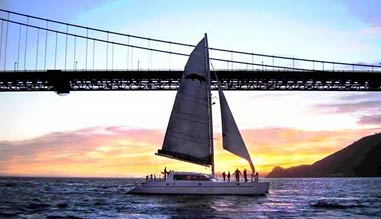 San Francisco Bay Sunset Sailing Cruise